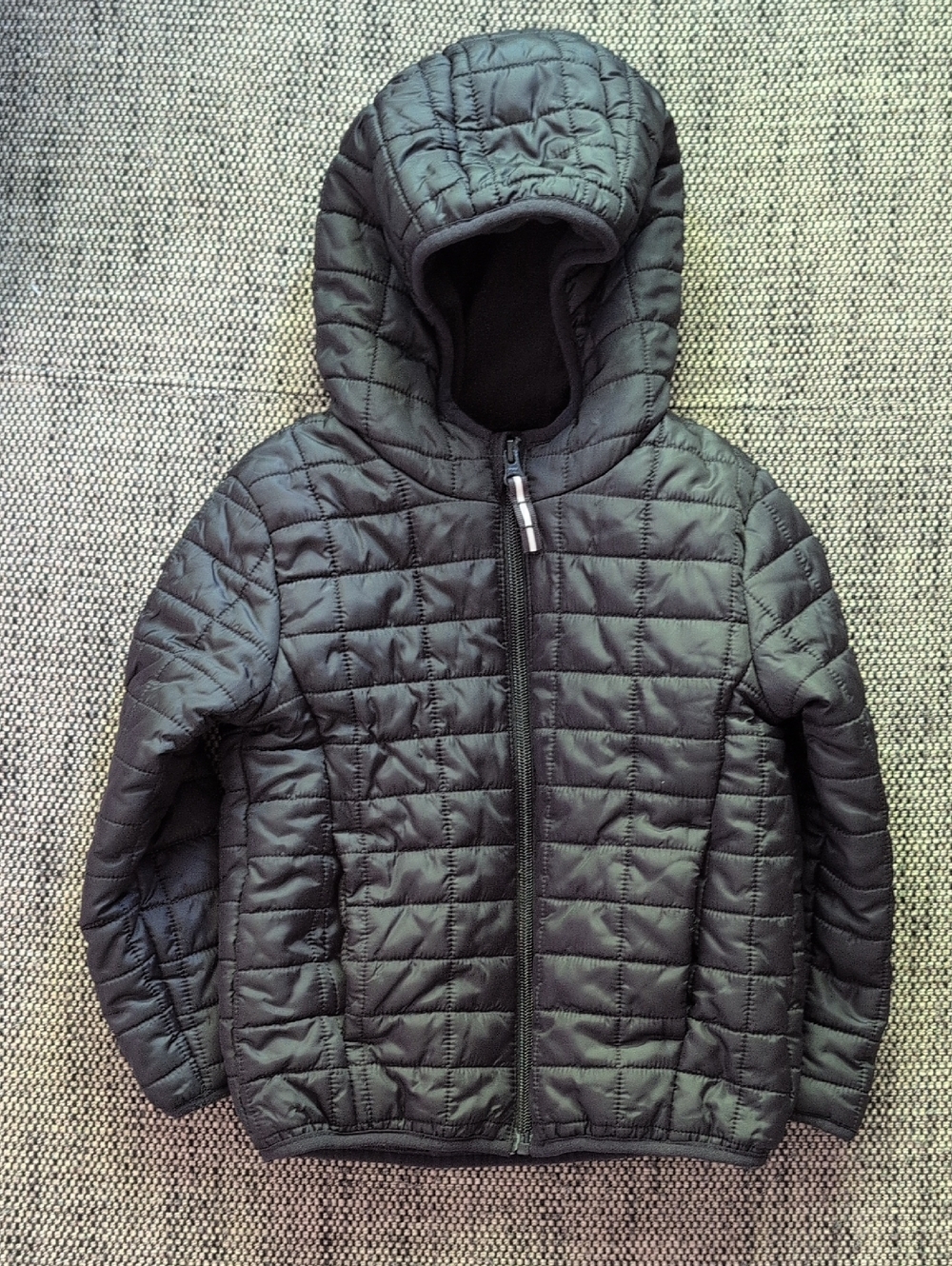 Cat & Jack Black Quilted Hooded Puffer Jacket
